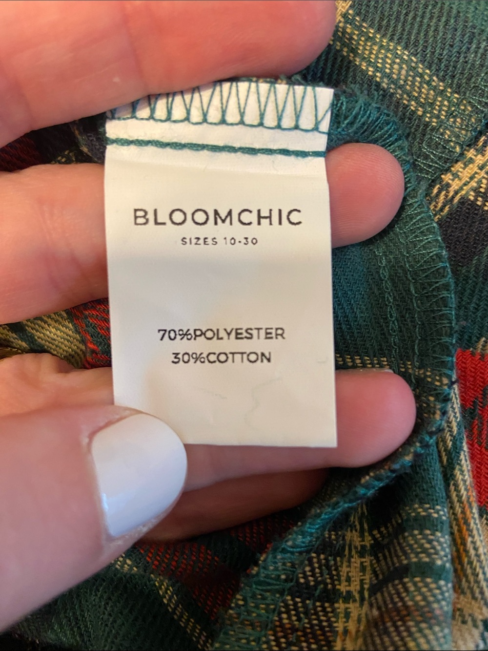Bloomchic Dark Academia Librarian Autumn Cozy Plaid Dress Shirt Dress Size 12 - Picture 8 of 9